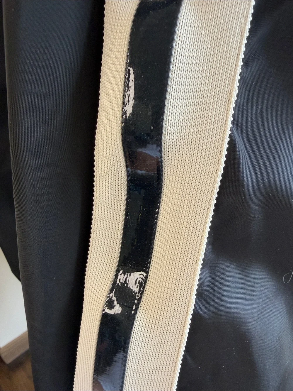 Diesel Black Windbreaker with White Snaps and Red Logo Medium Like New